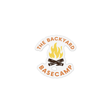 Campfire Sticker Magnet — The Backyard Basecamp Custom Shape Magnet