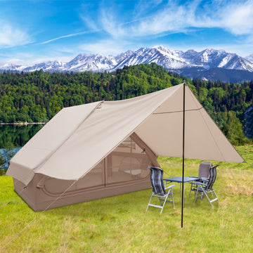 4-6 Person Inflatable Camping Tent Porch Carry Bag Beige