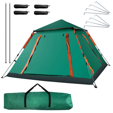 4-5 Person Waterproof Camping Tent Foldable Mosquito Net Windows