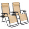 JHK Zero Gravity Recliner Chairs 2 With Cup Holder Trays