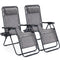 JHK Zero Gravity Recliner Chairs 2 With Cup Holder Trays