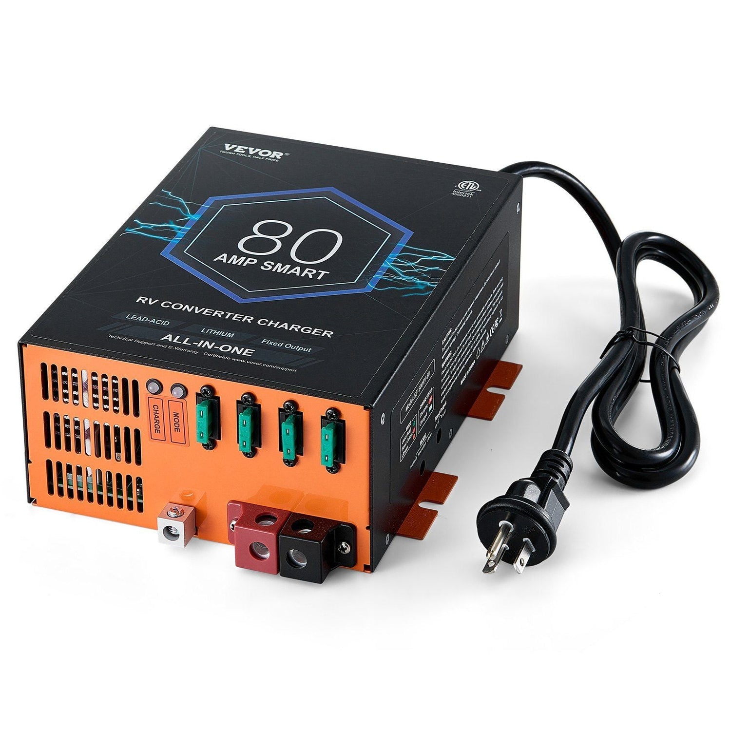 80A RV Converter 110V AC to 12V DC Battery Charger